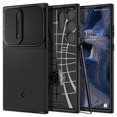 Afbeelding van Spigen Optik Armor Hoesje Geschikt voor Samsung Galaxy S23 Ultra Camera Slider Zwart
