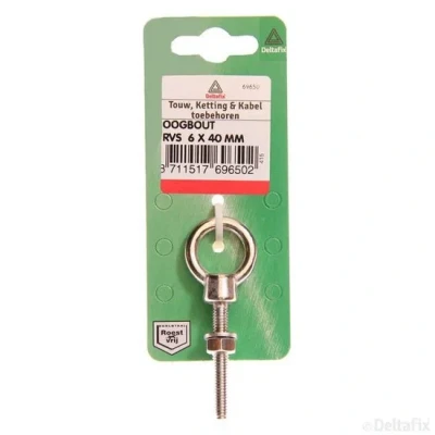Afbeelding van Deltafix ringschroef draad lang r.v.s. a4 60 mm x 6 1 st.