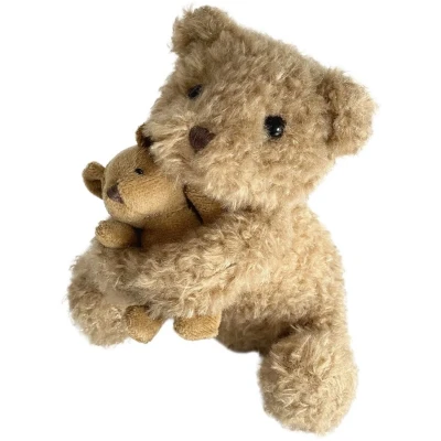 Afbeelding van Egmont toys knuffelbeer eustache met baby 12 cm