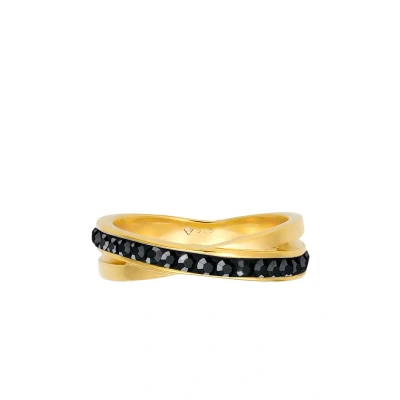 Afbeelding van Elli Classic Crossed Ring, Dames, Maat: 54, Grau