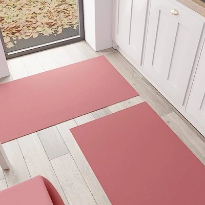 Afbeelding van PETTI Artigiani Italiani keukentapijt, wasbaar, antislip, effen 52 x 440 cm koraal, 100% Made in Italy