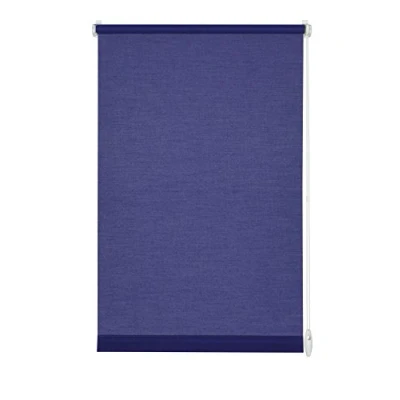 Afbeelding van GARDINIA rolgordijn om te klemmen of lijmen, daglicht, ondoorzichtig, montageset inbegrepen, Easyfix rolgordijn, effen, donkerblauw, 120 x 150 cm (B H)