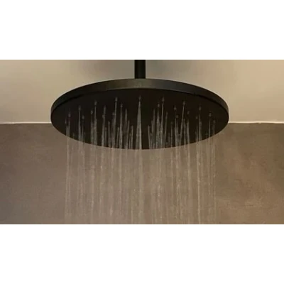 Afbeelding van SB Rubinetterie Regendouche Eco Air waterbesparende hoofddouche 30 cm metaal mat zwart 1208946745