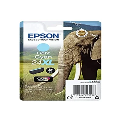 Afbeelding van EPSON 24XL inktcartridge licht cyaan high capacity 9.8ml 740 paginas 1 pack RF AM blister
