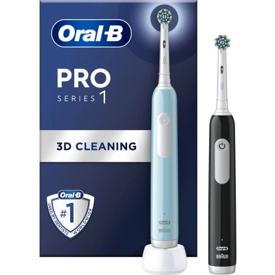 Afbeelding van Oral B Pro Series 1 Blauwe En Zwarte Elektrische Tandenborstels Ontworpen Door Braun