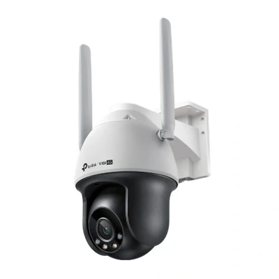 Afbeelding van TP Link VIGI C540 4G V1 Netwerkbewakingscamera pan tilt koepel openlucht weerbestendig kleur (Dag en nacht) 4 MP 2560 x 1440 M12 montage vastgesteld brandpunt audio bedraad LAN 10100, LTE, WCDMA,