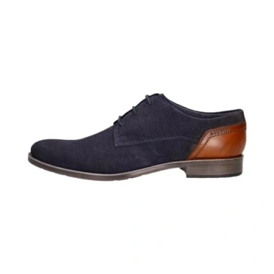 Afbeelding van bugatti Veterschoenen, Heren, Maat: 40, Dark blue Leer en textiel