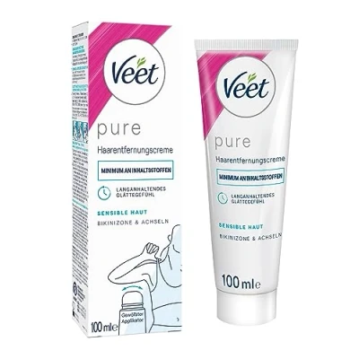 Afbeelding van Veet Ontharingscrème bikini en oksels gevoelige huid (1 x 100 ml)