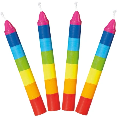 Afbeelding van Goki Kaarsjes Regenboog, 10st.
