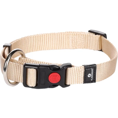 Afbeelding van Hond Halsband Ziggi Beige M 40 55cm 20mm
