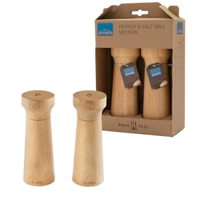 Afbeelding van Amefa Modern Peper en Zoutmolenset 15 cm Hout