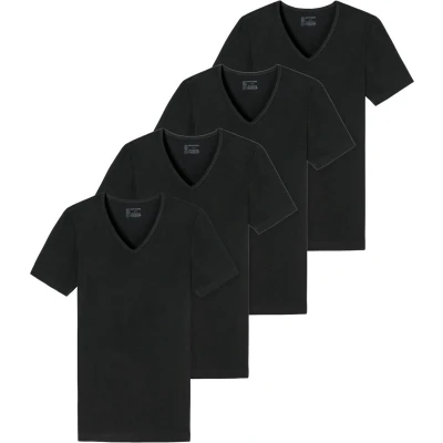 Afbeelding van Schiesser 4ERPACK Hemd, Heren, Maat: 3XL, Schwarz