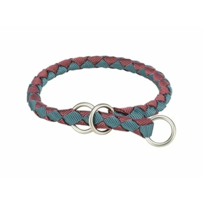 Afbeelding van Trixie Cavo Pull Stop Kraag, sangria/petrol Maat: M L: 43 51cm/Ø18mm mm voor honden
