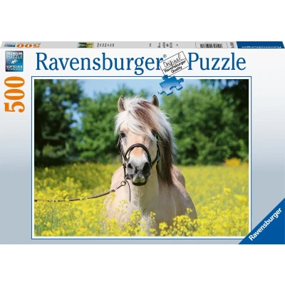 Afbeelding van Ravensburger puzzel Paard tussen de bloemen legpuzzel 500 stukjes