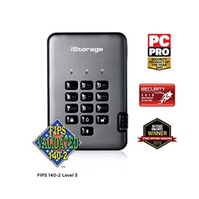 Afbeelding van iStorage diskAshur Pro2 SSD 512 GB FIPS (512 GB), Externe SSD, Grijs
