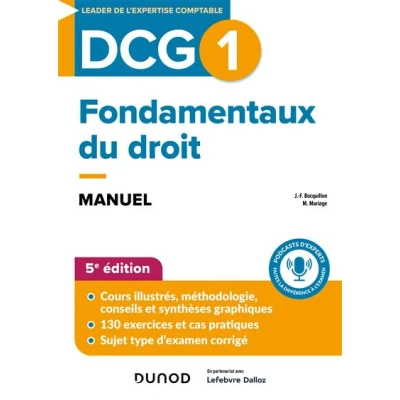 Image de DCG 1 Fondamentaux du droit Manuel