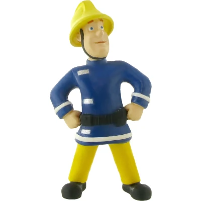 Afbeelding van Comansi Speelfiguur Brandweerman Sam (helm) 9 cm.