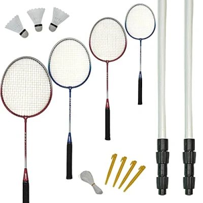 Afbeelding van Best Sporting Badmintonset 5 in 1 MET Net, Rackets, Badmintonballen en Tas
