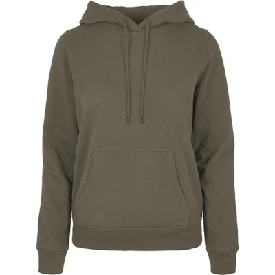 Afbeelding van Ladies Basic Hoodie met capuchon Olive XS