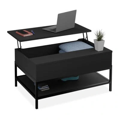 Afbeelding van Relaxdays salontafel koffietafel woonkamertafel uitklapbaar met opbergruimte A