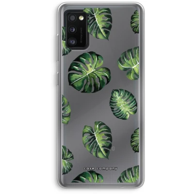 Afbeelding van Case Company® hoesje geschikt voor Samsung Galaxy A41 Tropische bladeren Soft Cover Telefoonhoesje Bescherming aan alle Kanten en Schermrand