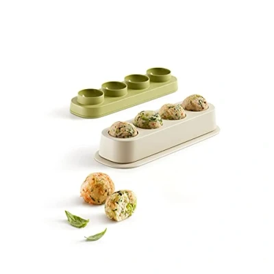 Afbeelding van Lékué Veggie Balls Vegetarische balletjes maker Voor 4 ballen 11.7x5.3x8.6cm