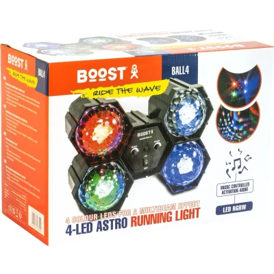 Afbeelding van BoosT Lichtsequencer met 4 Astro LED Bollen Disco verlichting