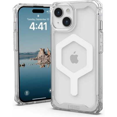 Afbeelding van Urban Armor Gear Plyo MagSafe Backcover Apple iPhone 15 Ice, Transparant, Wit compatible