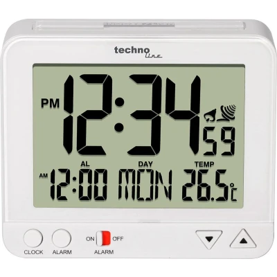Afbeelding van moderne, digitale wekkerradio WT 195 wit