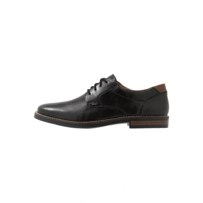 Afbeelding van Rieker Veterschoenen, Heren, Maat: 46, Schwarz/mogano Hoogwaardig imitatieleer