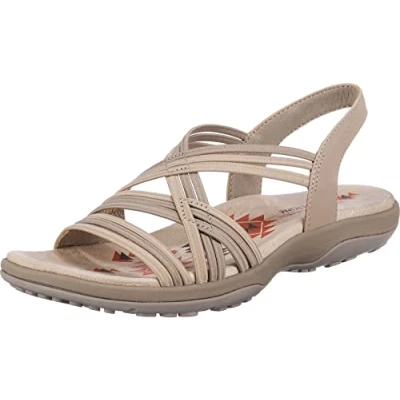 Afbeelding van Skechers Reggae Slim Simply Stretch sportsandaal voor dames, Natuurlijk taupe
