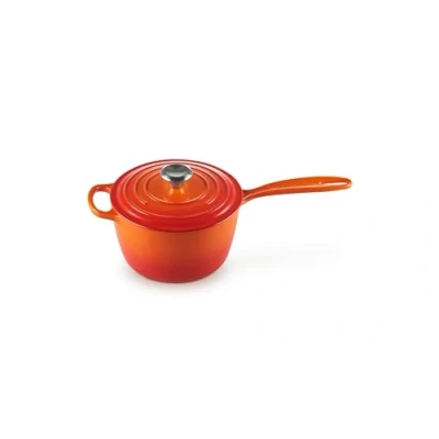 Afbeelding van Le Creuset Steelpan van geëmailleerd gietijzer met hittebestendige handgreep en deksel, Ø 18 cm, 2,2 l, vulkanisch, 21181180902430