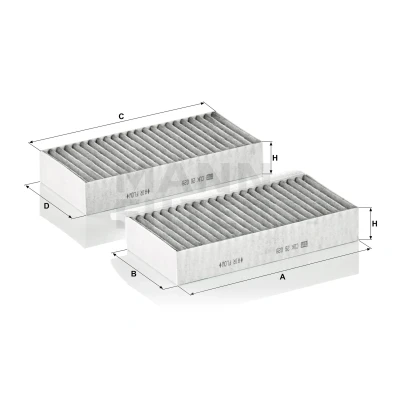 Afbeelding van Interieurfilter MANN FILTER CUK 26 028 2