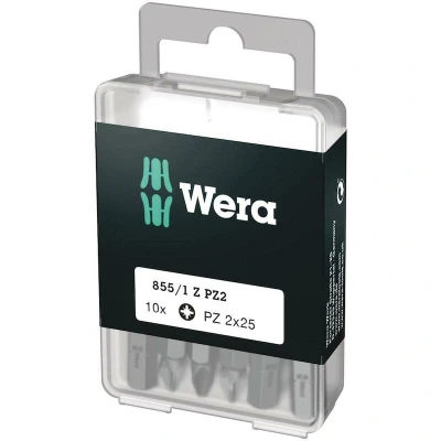 Image de WERA 855/1 Z DIY SiS Embouts Pozidriv, PZ 2 x 25 mm (10 pièces) 05072404001