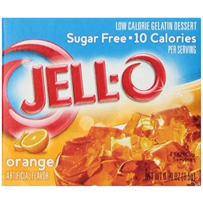 Afbeelding van JELL O GELATINE DESSERT ZONDER SUIKER ORANJE LOW CALORIE 1 x 8,5 g