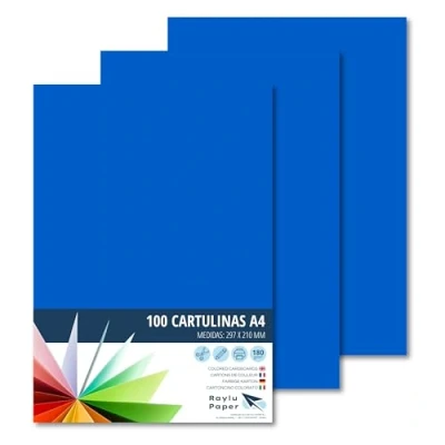 Afbeelding van Raylu Paper® 100 stuks A4 kaarten marineblauw 180 g 210 x 297 mm ideaal voor binden, kantoorwerk, tekenen, schoolknutselwerk,