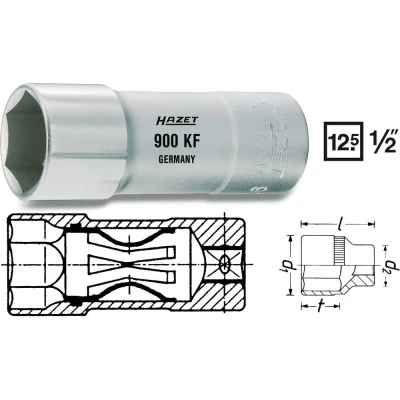 Afbeelding van HAZET 900KF Steeksleutelelement sup13/supsub16/sub Chroom vanadium staal