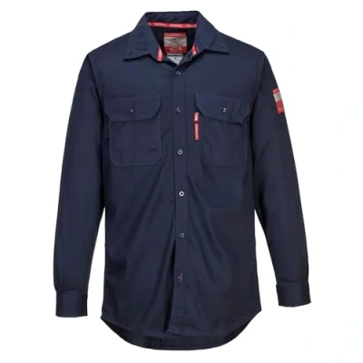 Afbeelding van Portwest Bizflame overhemd 88/12 FR kleur: marineblauw maat 4XL FR89NAR4XL