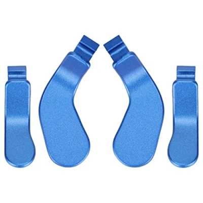 Afbeelding van Controller paddles, 4 stuks blauw metaal roestvrij staal haar pallets trigger locks reserveonderdelen voor One Elite Series 2