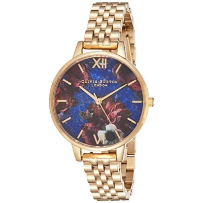 Afbeelding van Olivia Burton Semi Precious Demi Lapis Lazuli OB16SP13 Dameshorloge Goud Blauw 34 MM