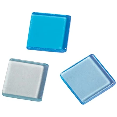Image de Mosaïque acrylique, 1x1 cm, transparente Bleu lagon