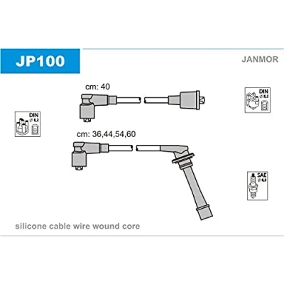Afbeelding van JANMOR JP100 Bougiekabelset DAIHATSU: Sportrak Soft Top, Hard Top