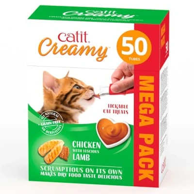 Afbeelding van Cat It Kattensnack Kat Ca Creamy Kip En Lam 50x10g 1st