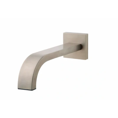 Afbeelding van Wiesbaden inbouw uitloop vierkant 25cm 1/2 inch geborsteld staal