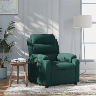 Afbeelding van Fauteuil verstelbaar fluweel donkergroen