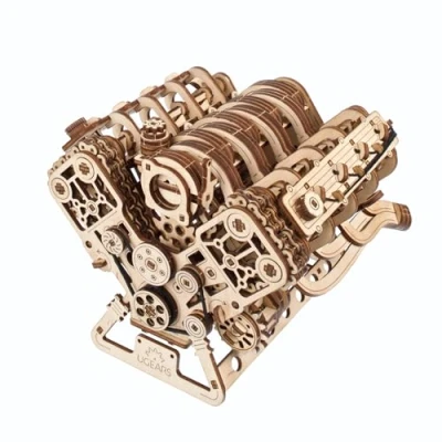 Afbeelding van UGEARS V8 Engine Model Kit geavanceerde 3D puzzel van hout voor volwassenen doe het zelf set cadeau ingenieurs modelset motor Vaderdag, verjaardagen, Kerstmis 776