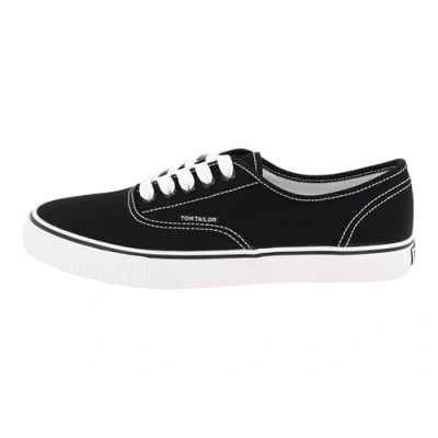 Afbeelding van TOM Tailor Denim Sneakers laag, Heren, Maat: 42, Black white Textiel