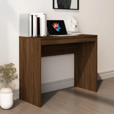 Afbeelding van Bureau 90x40x72 cm bewerkt hout bruineikenkleurig