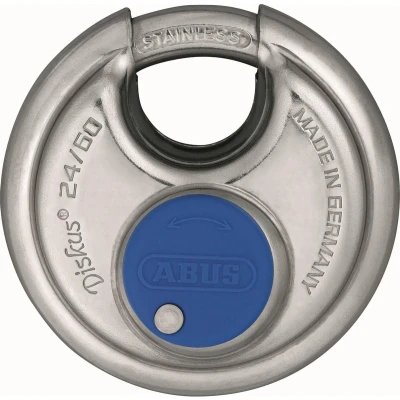 Afbeelding van ABUS Discushangslot 60mm RVS met blauwe beschermkap (Verpakt in blister)