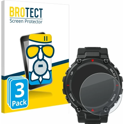 Afbeelding van BROTECT AirGlass Matte kogelwerende glasfolie, Smartwatch beschermfolie, Grijs